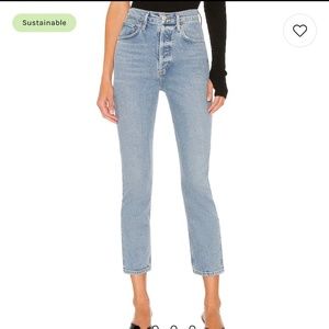 Agolde Riley crop high rise straight